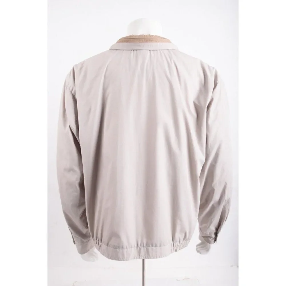 Members Only Mens Lightweight Racer Bomber Jacket Coat US 44 Beige L Large